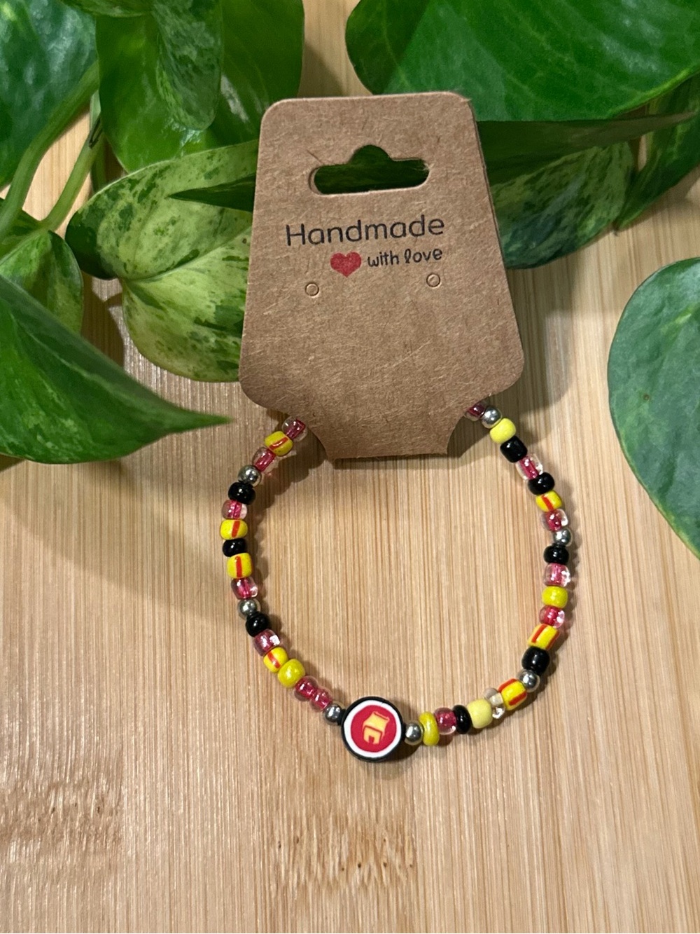 🦸‍♂️ Kids’ Superhero Stretchy Beaded Bracelet | Handmade | Clay Superhero Charm